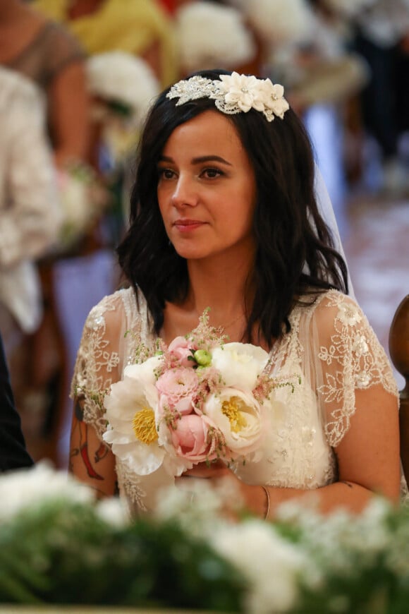 Exclusif - Mariage religieux en l'église de Villanova d' Alizée et Grégoire Lyonnet - Villanova le 18 juin 2016 © Olivier Huitel - Olivier Sanchez / Bestimage - Crystal