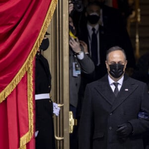 Kamala Harris, son mari Douglas Emhoff - Cérémonie d'investiture du président des Etats-Unis Joe Biden et de la vice-présidente Kamala Harris à Washington, The District, Etats-Unis, le 20 janvier 2021. © White House/Planet Pix/Zuma Press/Bestimage 