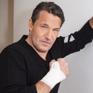 Exclusif - Benjamin Castaldi (la main bandée suite à une brulure grave) - Backstage de l'enregistrement de l'émission "A prendre ou à laisser" (APOAL), et de "Touche Pas à Mon Poste" (TPMP), présentée par C.Hanouna et diffusée en direct sur C8 le 20 janvier © Jack Tribeca / Bestimage