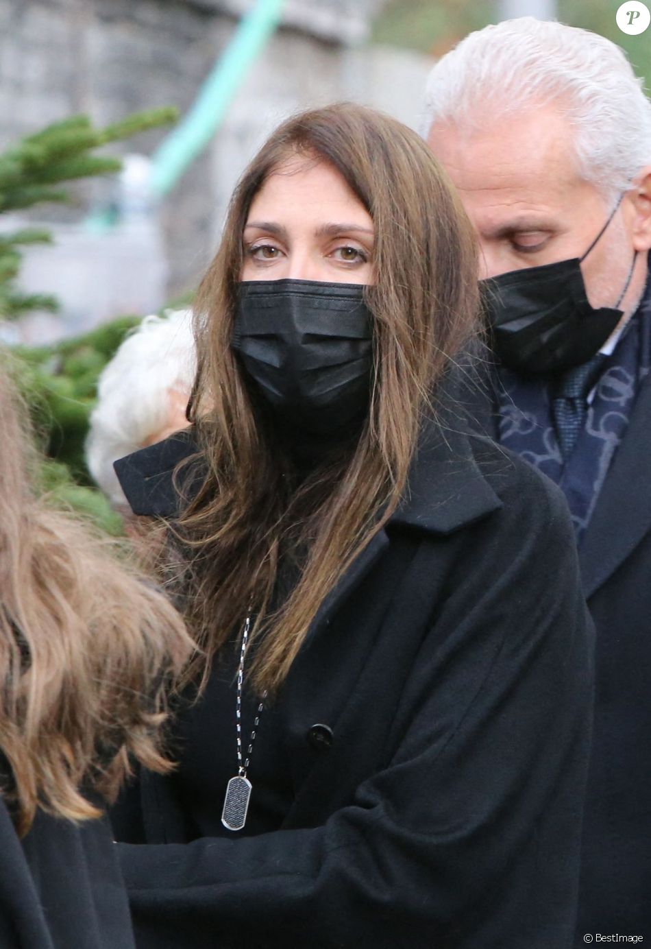 Loretta Denaro, la veuve de Christophe Dominici, assiste à la cérémonie