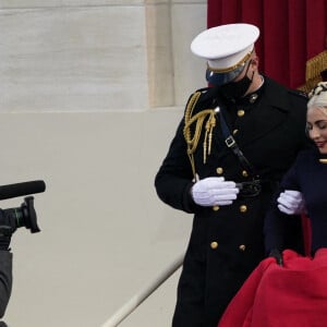 Lady Gaga - Joe Biden devient le 46e président des Etats-Unis lors de la cérémonie d'investiture à Washington, le 20 janvier 2021.