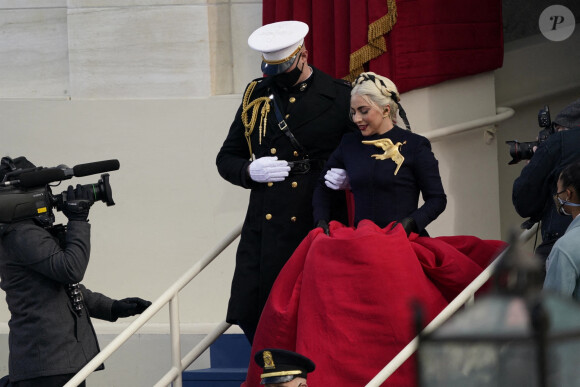 Lady Gaga - Joe Biden devient le 46e président des Etats-Unis lors de la cérémonie d'investiture à Washington, le 20 janvier 2021.