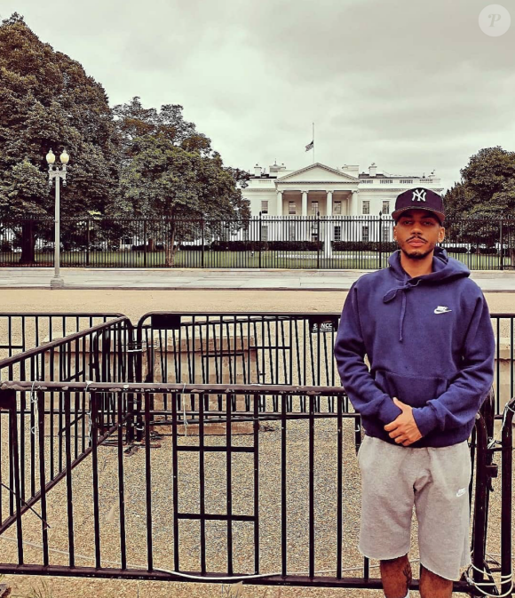 L'acteur Jahmil French devant la Maison Blanche en janvier 2021.