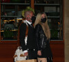 Avril Lavigne et son compagnon Mod Sun quittent Solo House à Malibu, après un dîner en amoureux chez Giorgio Baldi. Le 2 mars 2021.
