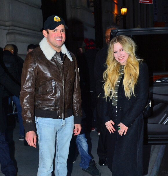 Avril Lavigne et son compagnon Phillip Sarofim sont allés dîner dans un restaurant à New York le 15 février 2019.