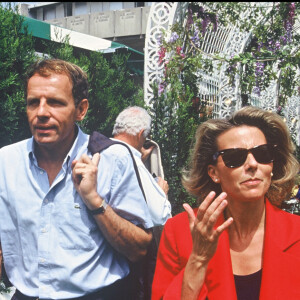 Archives - Patrick Poivre d'Arvor et Claire Chazal à Roland-Garros. 1992.