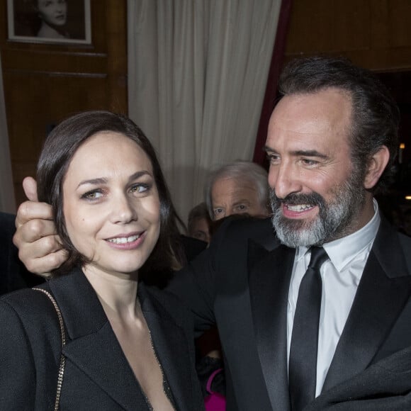 Nathalie Péchalat et Jean Dujardin - Dîner de la cérémonie des César au Fouquet's à Paris. Le 24 février 2017 © Olivier Borde-Dominique Jacovides / Bestimage 