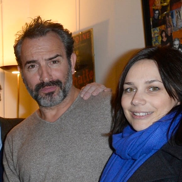 Jean Dujardin et Nathalie Péchalat à la générale de la pièce "L'être ou pas" au Théâtre Antoine à Paris le 21 mars 2016. © Coadic Guirec/Bestimage