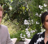La chaîne CBS va diffuser l'entretien intitulé "Meghan & Harry" entre le prince Harry, Meghan Markle et la présentatrice américaine Oprah Winfrey, qui sera diffusé le 7 mars. Un échange qui promet son lot de révélations explosives. © Capture TV CBS via Bestimage