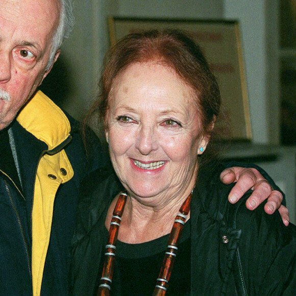 Michel Serrault et sa femme Juanita - Fête annuelle de L'Union des comédiens catholiques.