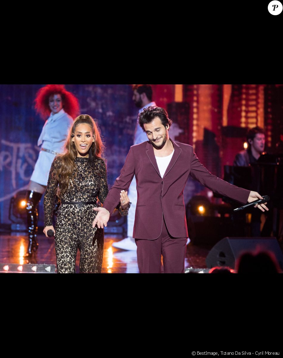 Exclusif - Amel Bent et Amir Haddad - Enregistrement de l'émission "Fête de la chanson française" à l'Olympia à Paris. © Tiziano Da Silva - Cyril Moreau / Bestimage