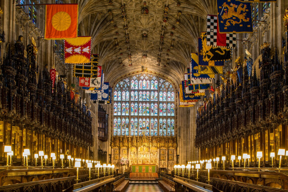 La chapelle du château de Windsor où aura lieu le mariage - Illustration sur le château de Windsor où le prince Harry et Meghan Markle vont se marier le 19 mai 2018 à Windsor le 11 février 2018 