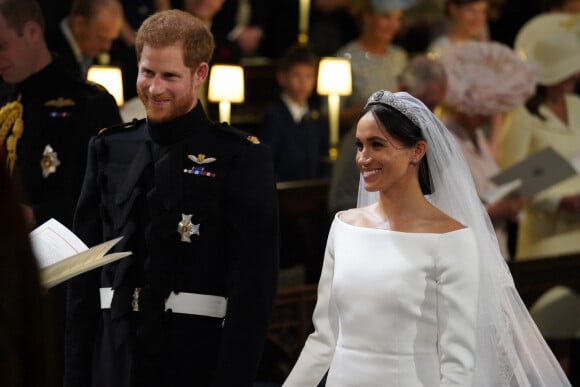 Cérémonie de mariage du prince Harry et de Meghan Markle en la chapelle Saint-George au château de Windsor, Royaume Uni, le 19 mai 2018. 
