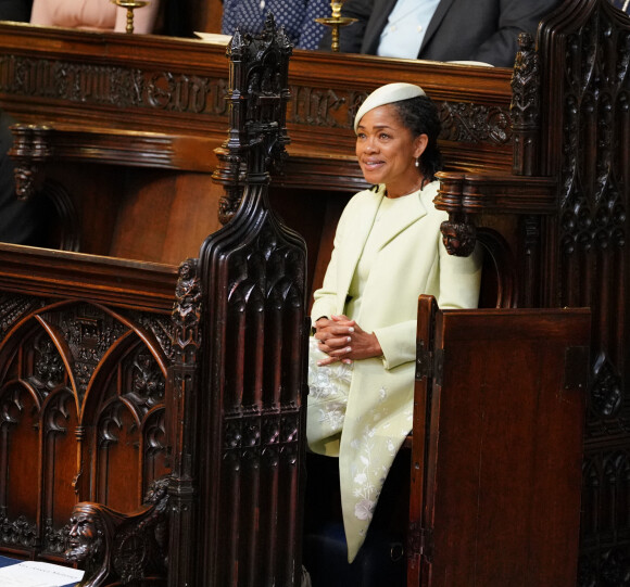 Doria Ragland - Cérémonie de mariage du prince Harry et de Meghan Markle en la chapelle Saint-George au château de Windsor, Royaume Uni, le 19 mai 2018. 