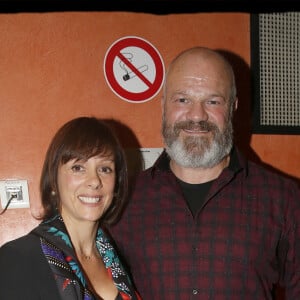 Philippe Etchebest et sa femme Dominique - People assistent au spectacle "Laurent Gerra Sans Modération" sur la scène de l' Olympia à Paris le 27 décembre 2017. © Alain Guizard/Bestimage 