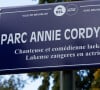 Exclusif - Hommage à la chanteuse et comédienne Annie Cordy devant sa fresque et son parc inauguré à Laeken. Le 5 septembre 2020. © Alain Rolland/ImageBuzz/Bestimage