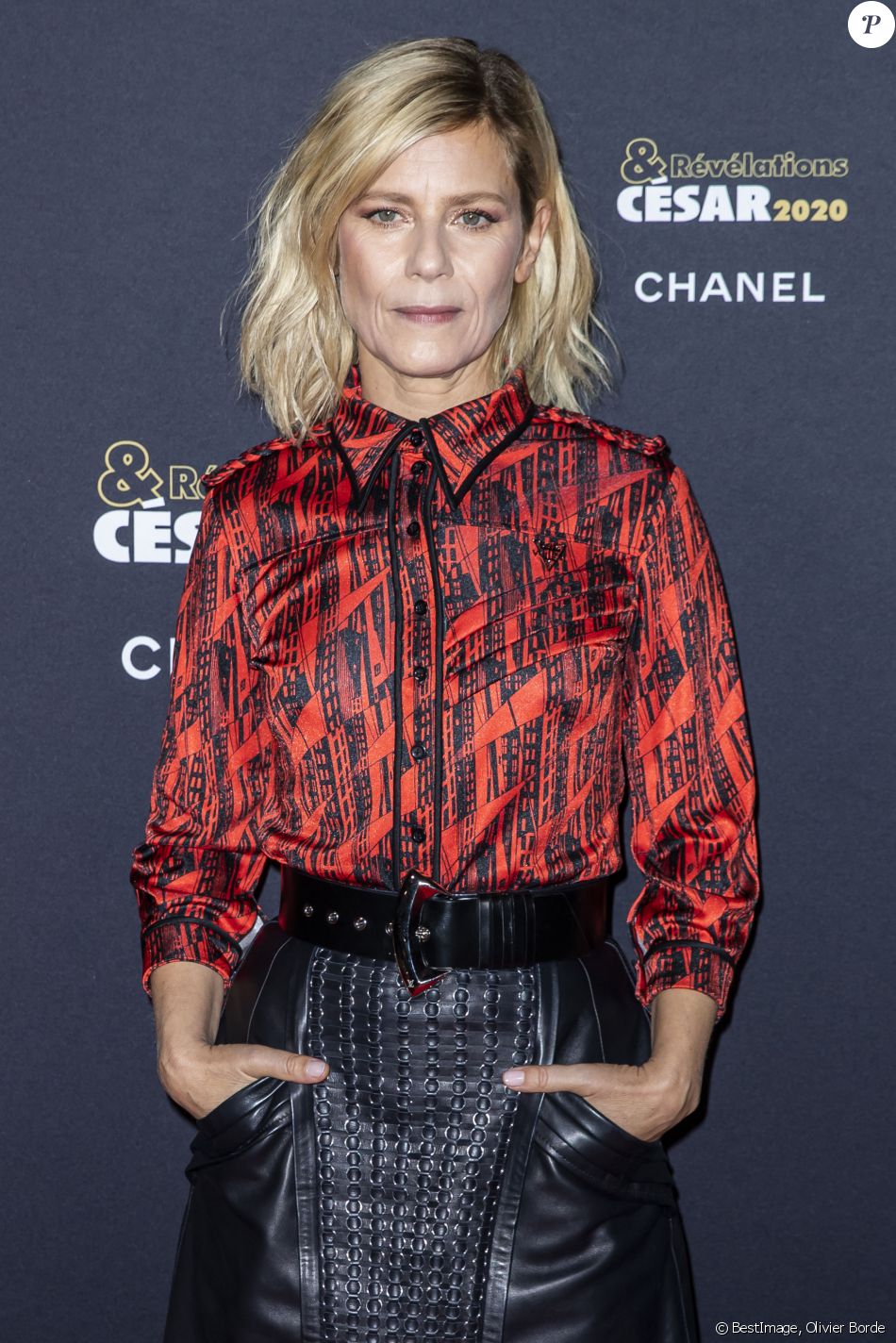 Marina Foïs - Photocall du dîner Chanel des révélations César 2020 au Petit Palais à Paris, le 13 janvier 2020. © Olivier Borde/Bestimage
