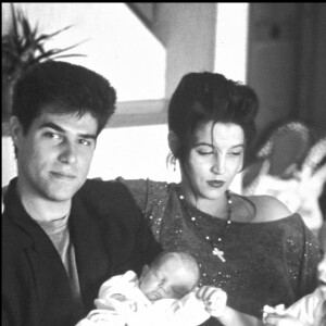 Archives - Lisa-Marie Presley, son mari Danny Keough et leurs enfants, Benjamin et Danielle.