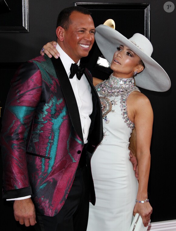 Alex Rodriguez et sa compagne Jennifer Lopez - Les célébrités arrivent à la 61ème soirée annuelle des GRAMMY Awards à Los Angeles, le 10 février 2019.