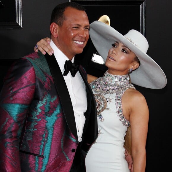 Alex Rodriguez et sa compagne Jennifer Lopez - Les célébrités arrivent à la 61ème soirée annuelle des GRAMMY Awards à Los Angeles, le 10 février 2019.