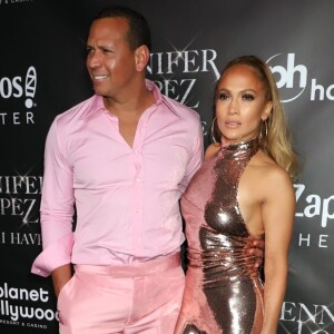 Alex Rodriguez et sa compagne Jennifer Lopez à la soirée J. Lopez: All I Have au Mr. Chow Caesars Palace à Las Vegas, le 29 septembre 2018.