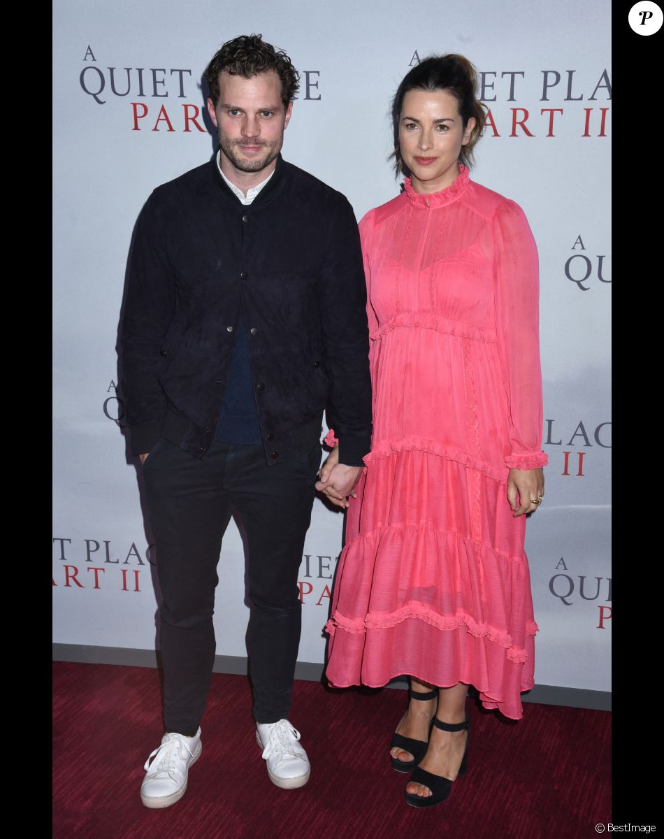 Jamie Dornan et Amelia Warner - Les célébrités assistent à la première du film "Sans un bruit 2" au Lincoln Center à New York.