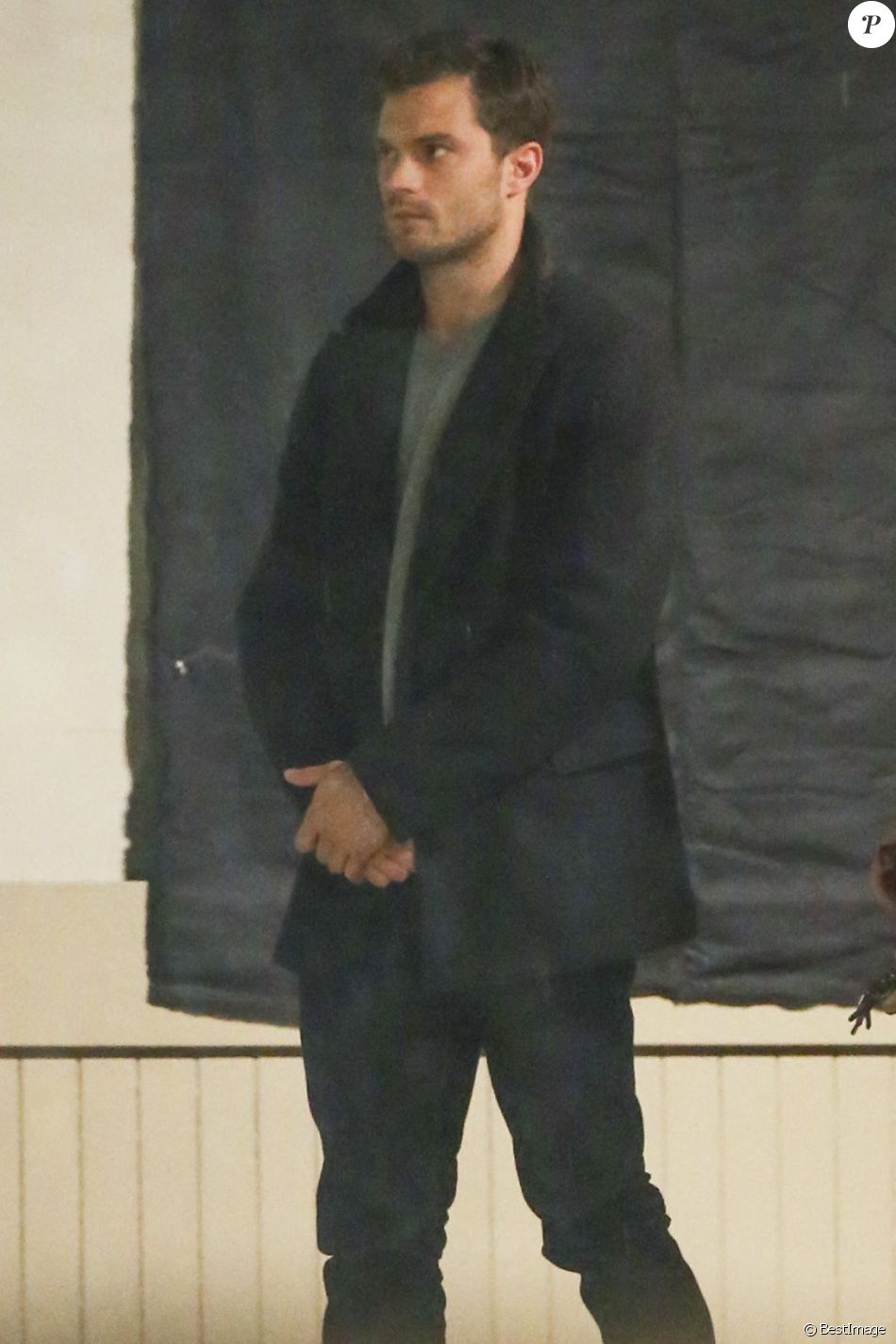 Jamie Dornan sur le plateau de tournage de Fifty Shades darker à Vancouver en mars 2016. @ TheImageDirect.com