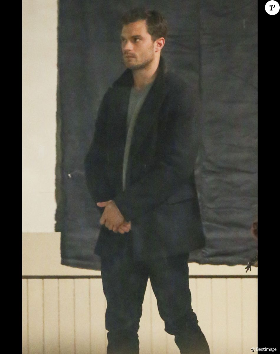 Jamie Dornan sur le plateau de tournage de Fifty Shades darker à Vancouver en mars 2016. @ TheImageDirect.com