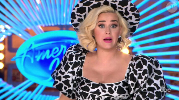 Katy Perry sur le plateau de l'émission American Idol. Le 14 mars 2021.