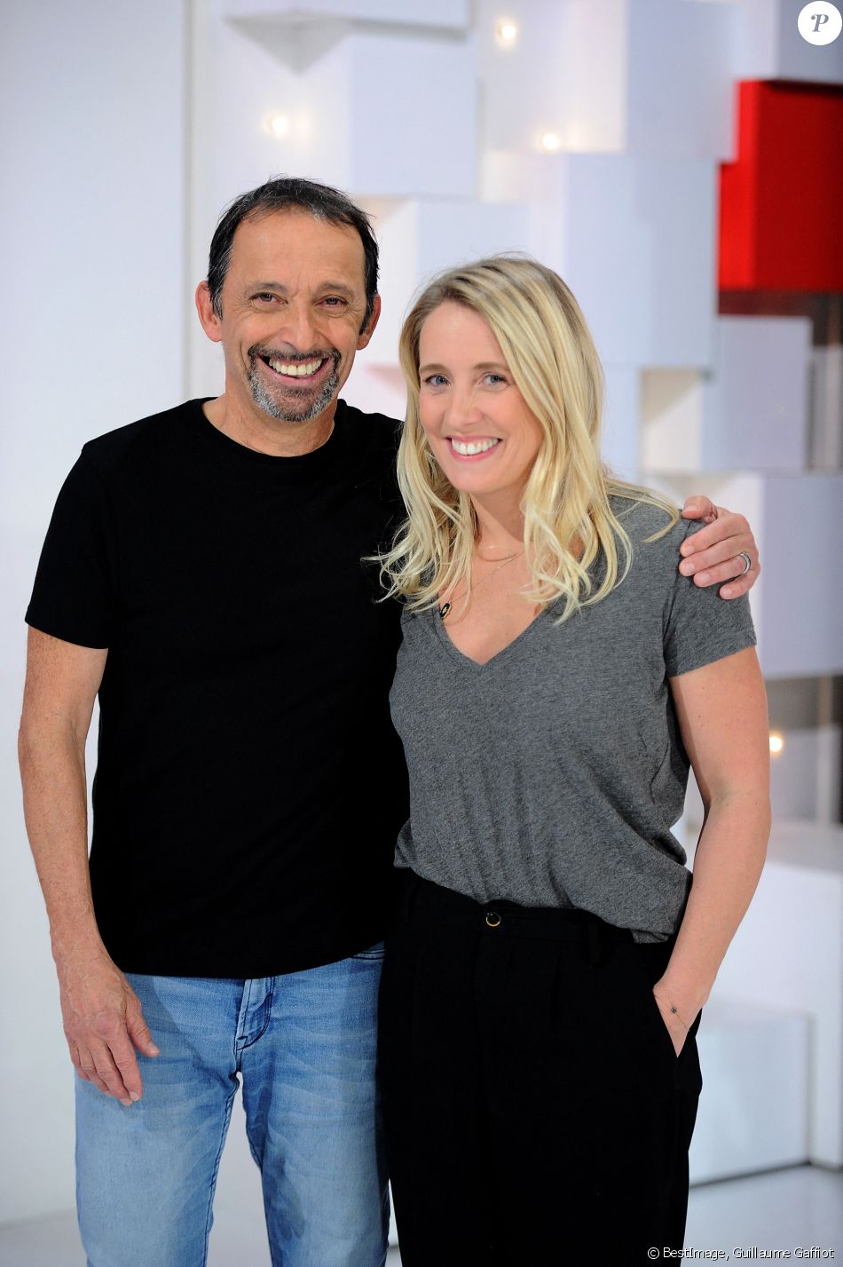 Exclusif - Eric Metayer et Andrea Bescond - Enregistrement de l'émission "Vivement Dimanche" au Studio Gabriel. © Guillaume Gaffiot / Bestimage