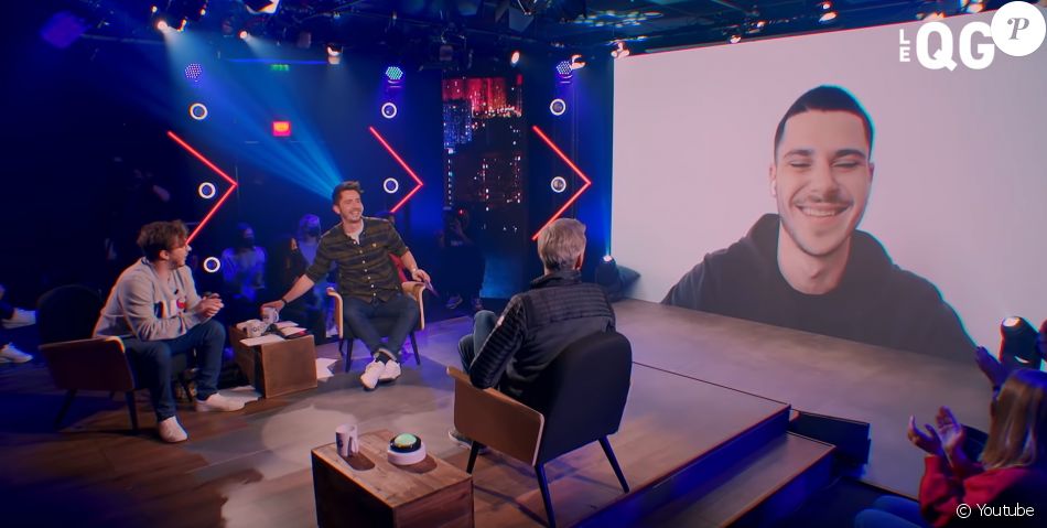 Denis Brogniart invité de l'émission "Le QG" présentée par Guillaume Pley, surpris par son fils Dimitri - YouTube
