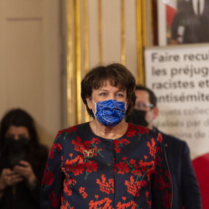 Roselyne Bachelot, ministre de la Culture assiste à la remise du Prix Ilan Halimi à l'Hotel Matignon à Paris, France, le 11 février 2021. © Pierre Perusseau/Bestimage 