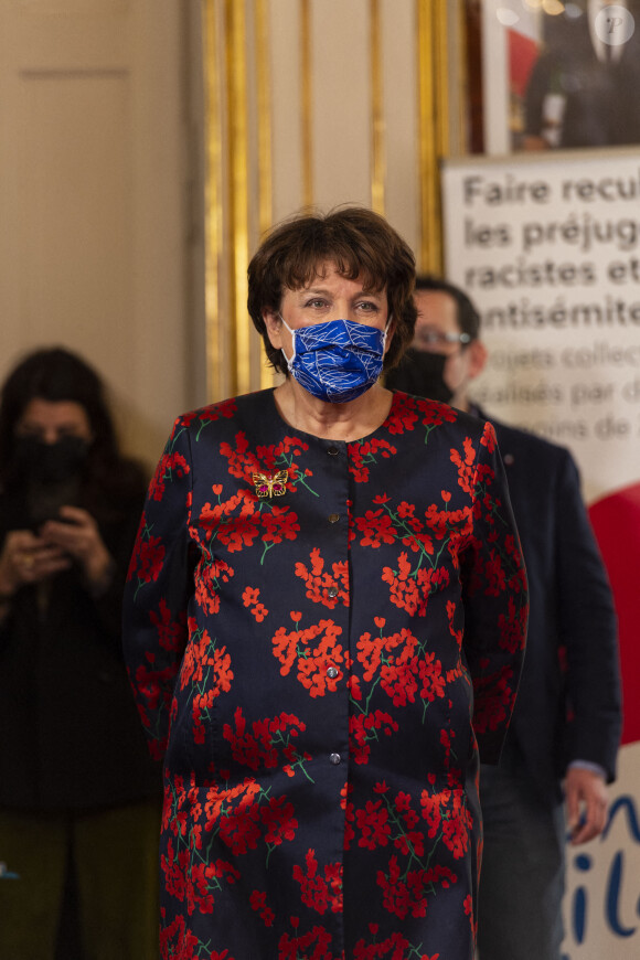 Roselyne Bachelot, ministre de la Culture assiste à la remise du Prix Ilan Halimi à l'Hotel Matignon à Paris, France, le 11 février 2021. © Pierre Perusseau/Bestimage 