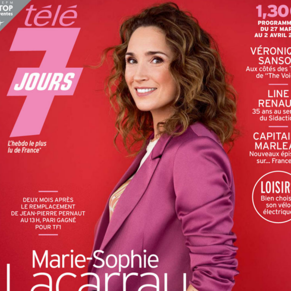 Marie-Sophie Lacarrau fait la couverture du nouveau numéro du magazine "Télé 7 jours" paru le 22 mars 2021