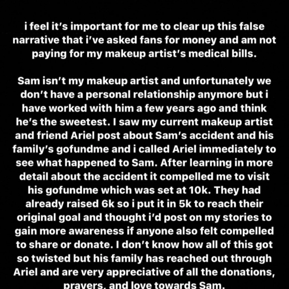 Kylie Jenner réagit à la polémique causée par un don qu'elle a fait à une levée de fonds, au profit d'un maquilleur victime d'un accident de voiture.