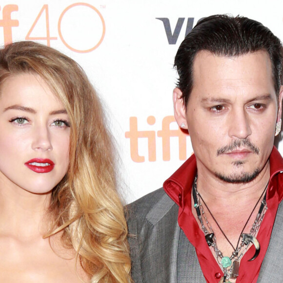 Amber Heard et son mari Johnny Depp - Avant-première du film "Black Mass" lors du Festival International du film de Toronto, le 14 septembre 2015.