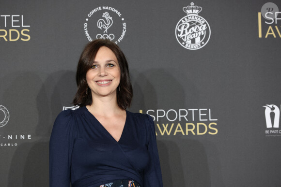 Nathalie Péchalat à la cérémonie des Sportel Awards 2020 à la salle Prince Pierre du Grimaldi Forum de Monaco le 27 octobre 2020. © Jean-charles Vinaj / Bestimage