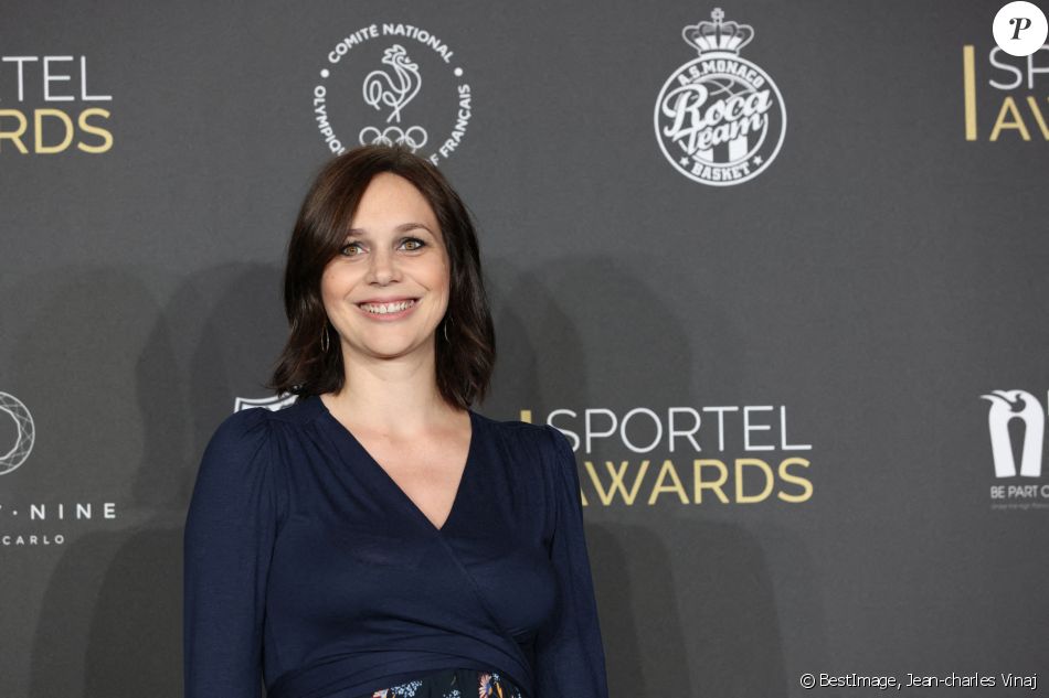 Nathalie Péchalat à la cérémonie des Sportel Awards 2020 à la salle Prince Pierre du Grimaldi Forum de Monaco le 27 octobre 2020. © Jean-charles Vinaj / Bestimage
