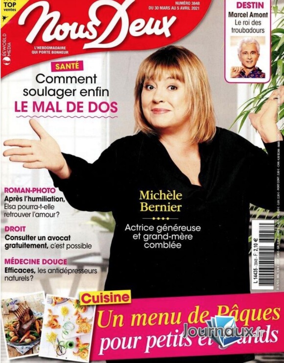 Retrouvez l'interview de Michèle Bernier dans le magazine Nous Deux, n° 3848 du 30 mars 2021