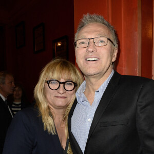 Christine Bravo et Laurent Ruquier - Backstage de la 150ème représentation de la pièce "Je préfère qu'on reste amis" au Théâtre Antoine à Paris le 5 novembre 2014.