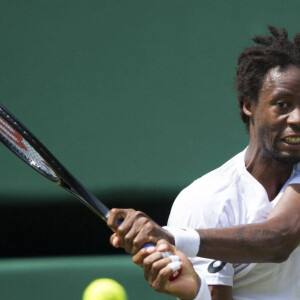 Gaël Monfils lors du tournoi de tennis de Wimbledon à Londres, Royaume Uni, le 6 juillet 2017.