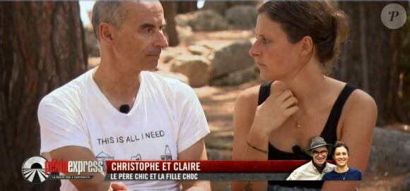 Christophe et Claire lors de l'épisode de "Pékin Express 2021" du 13 avril sur M6