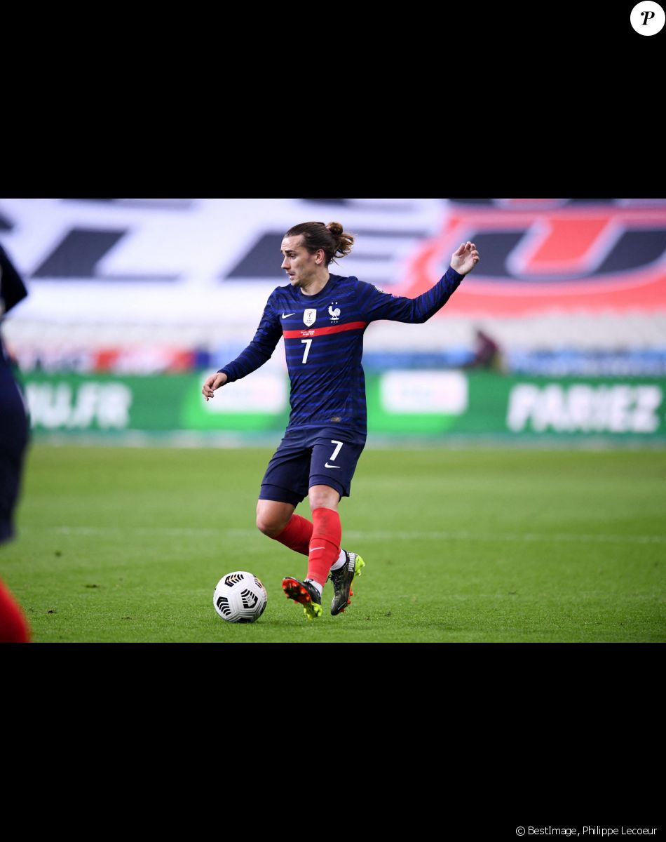 Antoine Griezmann pendnat l'éliminatoires de coupe du monde 2022 au stade de France à Paris le 24 mars 2021. © Philippe Lecoeur / Panoramic / Bestimage