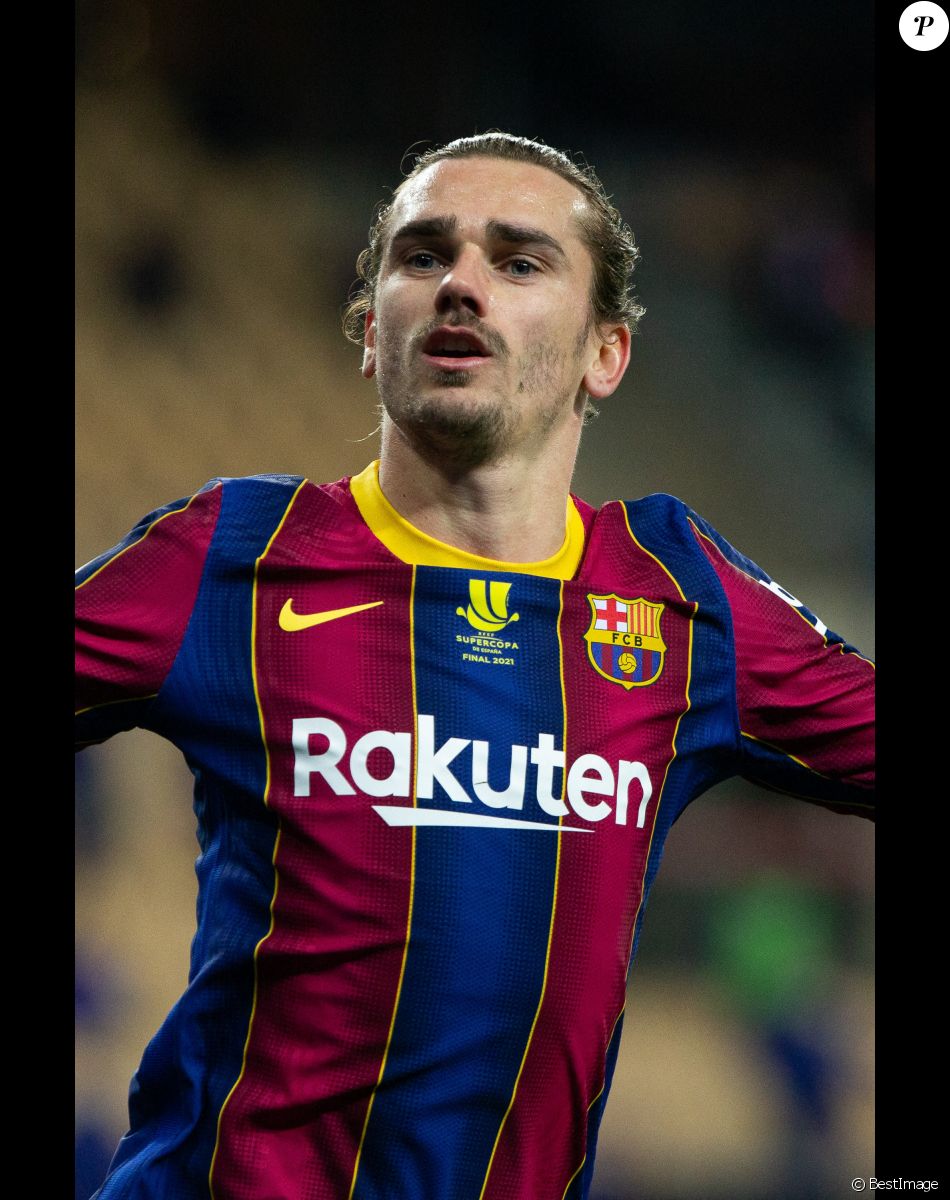 Antoine Griezmann - Finale de la SuperCup d'Espagne entre le Futbol Club Barcelona et l'Athletic Club Bilbao au stade de La Cartuja le 17 janvier 2021 à Séville, en Espagne.