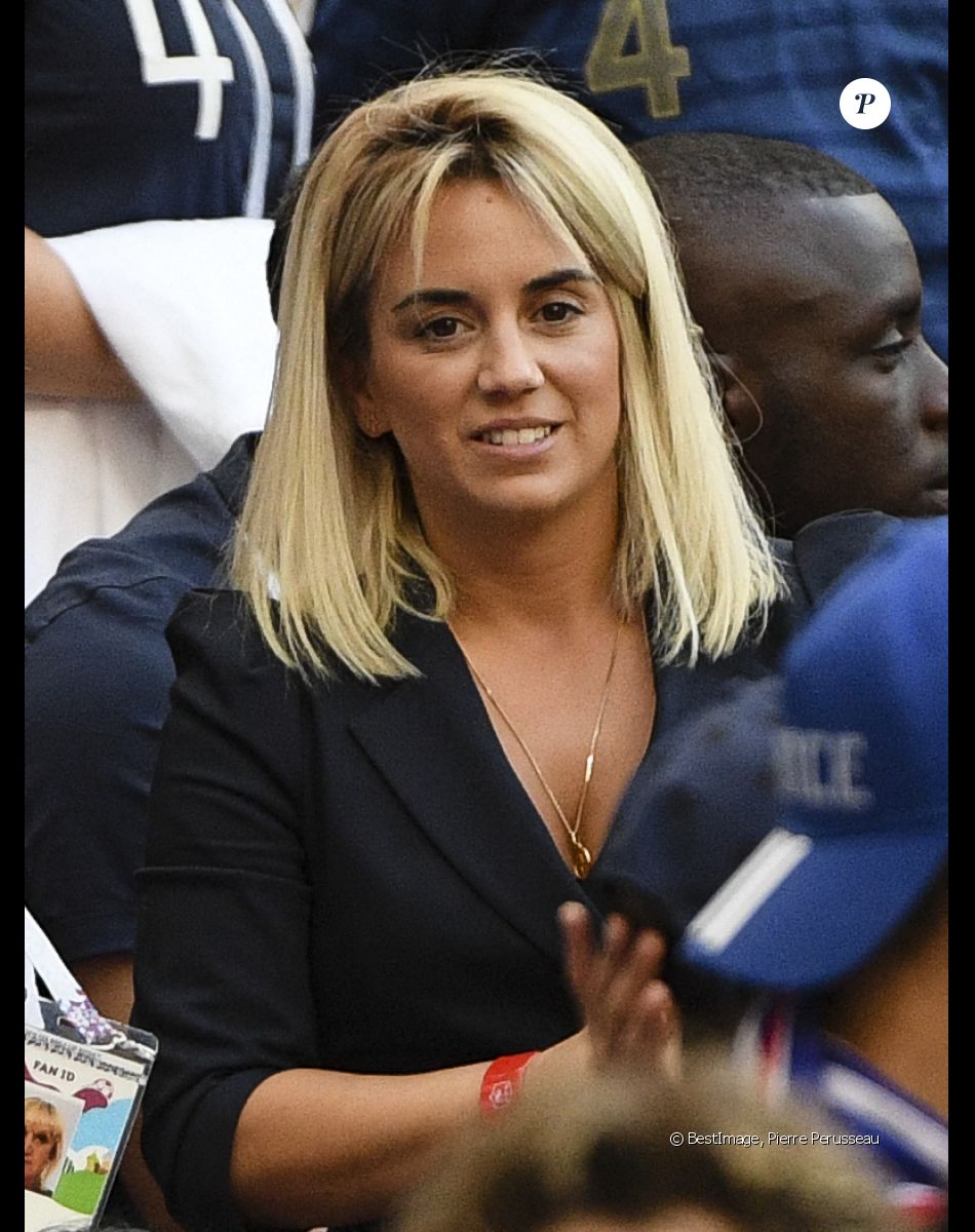 Erika Choperena (femme d'Antoine Griezmann) - Célébrités dans les tribunes lors du match de coupe du monde opposant la France au Danemark au stade Loujniki à Moscou, Russia, le 26 juin 2018. Le match s'est terminé par un match nul 0-0. © Pierre Perusseau/Bestimage
