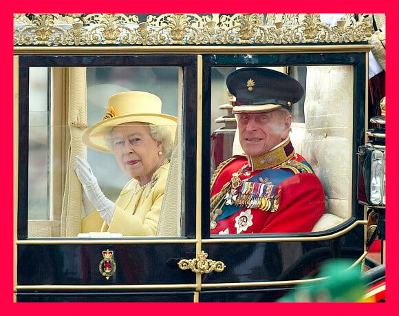 La reine Elizabeth II d'Angleterre et le prince Philip, duc d'Edimbourg, lors du mariage du prince William et de Kate Middleton. Le 29 avril 2011