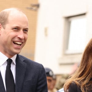 Le prince William, duc de Cambridge et Kate Middleton, duchesse de Cambridge, visitent le centre RAF Air Cadets à Londres, le 21 avril 2021, quelques jours après les obsèques du Prince Philip.