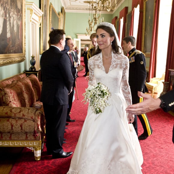 Kate Middleton au palais de Buckingham, après son mariage avec le prince William, le 29 avril 2011. 