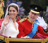 Kate Middleton et le prince William le jour de leur mariage à Londres.