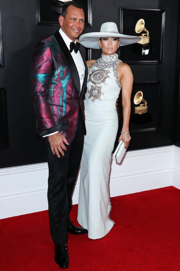 Alex Rodriguez et Jennifer Lopez - Les célébrités posent lors du photocall de la soirée des Grammy Awards au Staples Center de Los Angeles le 10 février 2019.